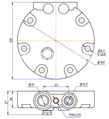 RC-U08186 Крышка компрессора на Sanden 7Н,
